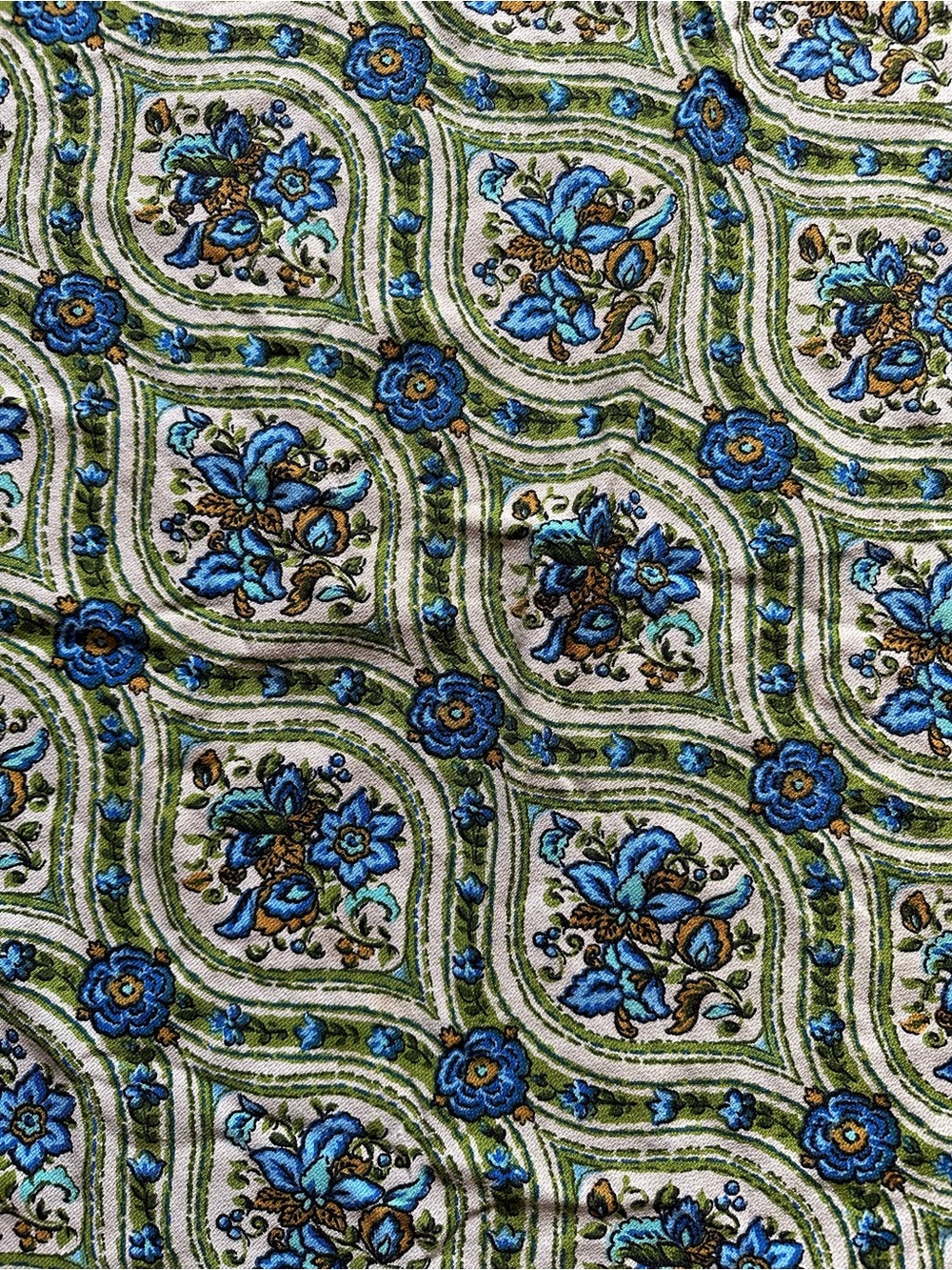 Vintage Mid Century Tablecloth Round